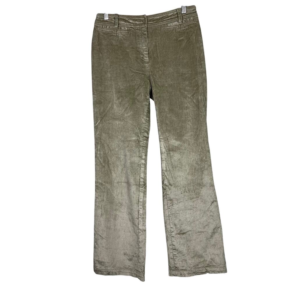 Juliana Collezione Women's Size 6 Shimmery Beige Bootleg Corduroy Pants USA Made